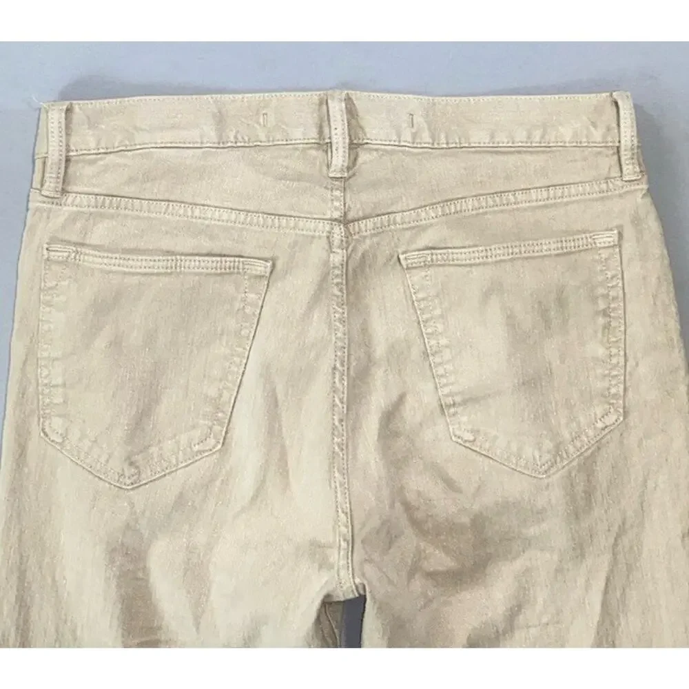 Banana Republic Slim Fit Linen Blend 5-Pocket Jeans in Sandstone. Men's 32X33.